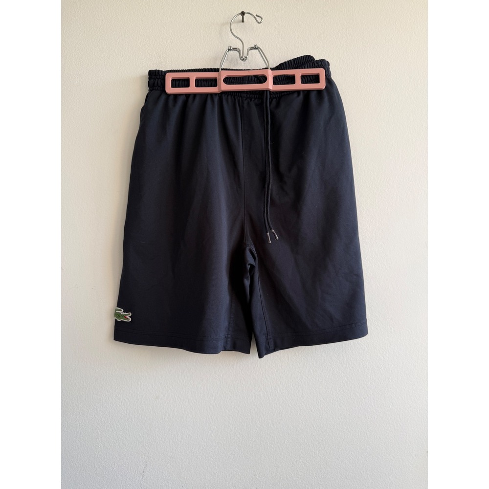Lacoste Sport Mens Navy Blue Pique Athletic Shorts Size L FR 5 Crocodile Logo